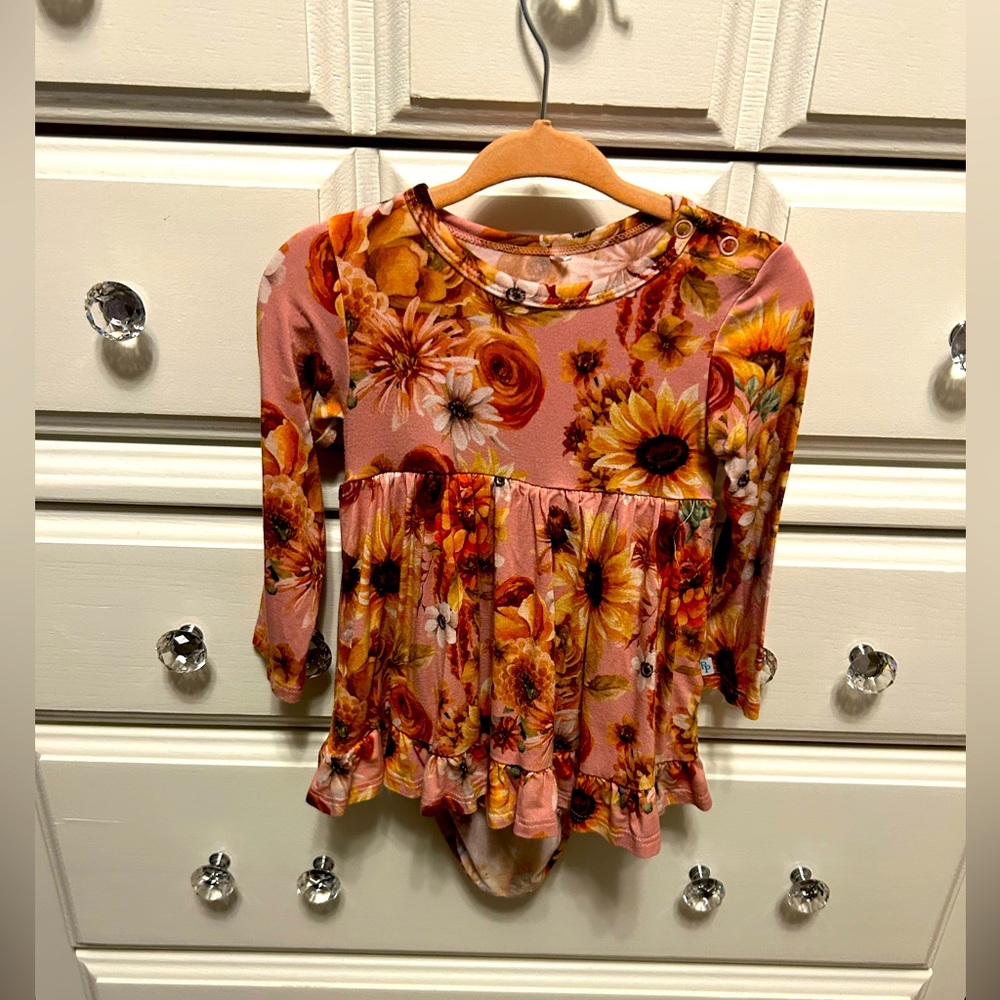 Posh peanut bodysuit dress